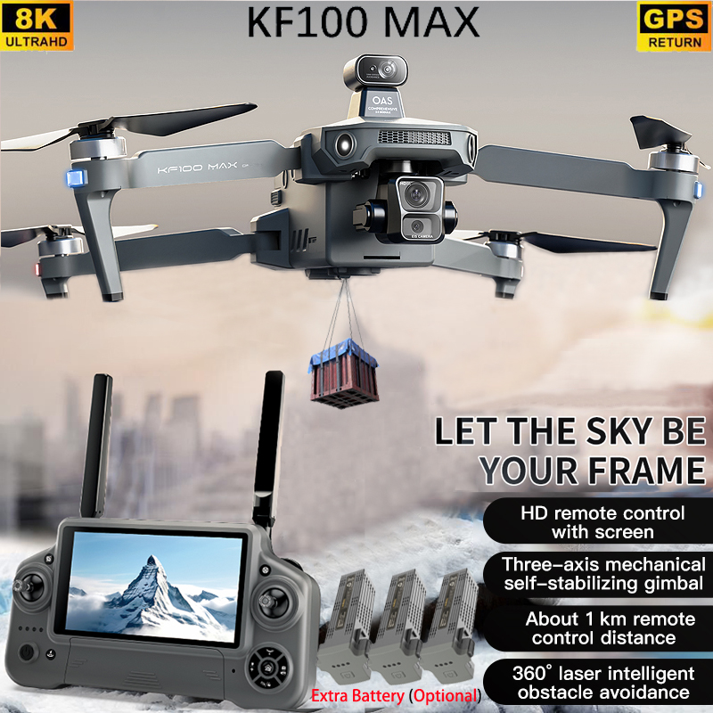 KF100 MAX GPS Drone 4K Camera  - Drone Gimbal 3 Axis review and price